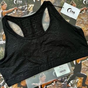 ZYIA Active Black Bomber Bra
